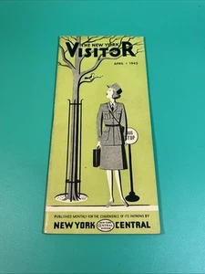 The New York Visitor April 1943 New York Central Times Table RE - Picture 1 of 7
