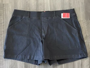Neu mit Etikett Spanx 6" Twill-Shorts gewaschen schwarz Damen Übergröße 3X - Bild 1 von 8