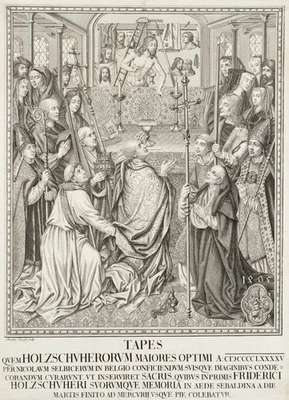 M. TYROFF (1704-1759), Gregorsmesse, Holzschuher Nürnberg, um 1755, KSt. - Bild 1 von 4