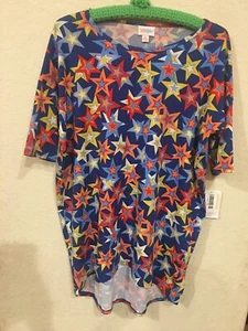 NEW LULAROE 4th of July Patriotic Americana Irma shirt Size XS - Picture 1 of 2