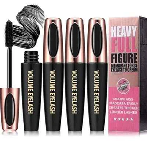 3 Pack 4D Silk Fiber Lash Mascara, Waterproof Smudge-Proof Thickening Mascara Bl - Picture 1 of 8