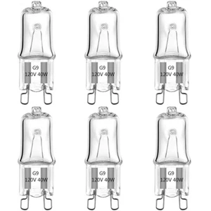 6 Pack G9 Bulbs 60W Warm White T4 Type 2 Pin Base Light Bulb 120V Fast Ship - Picture 1 of 10