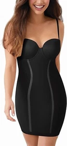 NWT Maidenform FL2304 2304 Convertible Slip Built In Bra Shapewear 38D Black - Picture 1 of 3