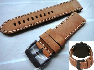 Genuine Tissot 22mm leather T-Sport Chrono XL band strap bracelet w/ PVD buckle - Picture 1 of 5