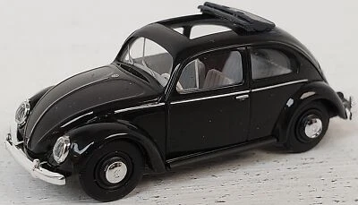 BUSCH HO 1/87 Classic 40's/50's era VW Volkswagen Bug in Black w/Roll-Back Roof - Image 1 of 3
