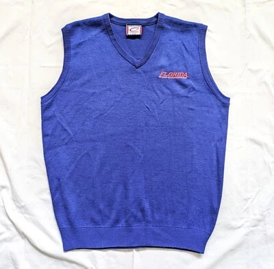 Chaleco tejido UF vintage con bordado de la Universidad de Florida en cuadro atlético Foto 1 de 4