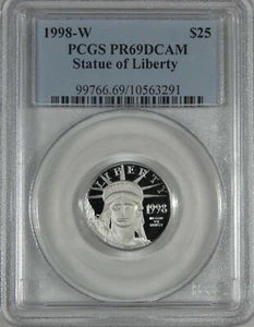 1998-W 25 $ American Platinum Eagle Proof PF 69 DCAM PCGS zertifiziert - Bild 1 von 4