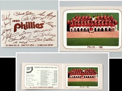 1982 Philadelphia Phillies Kodak Team Photo Night Baseball Holder Pete Rose - Image 1 of 4