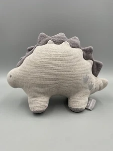 Living Textiles Shiloh Stegosaurus Knitted Rattle Plush 12” Stuffed Dinosaur - Picture 1 of 12