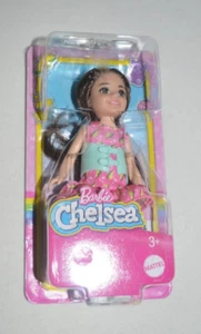 BARBIE / CHELSEA 2023 - GIRL IN PINK DRESS WITH BACK BRACE BROWN HAIR BROWN EYES - Picture 1 of 4