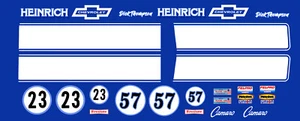 #23 Calcomanías tobogán acuático Dick Thompson Heinrich Chevrolet Camaro Trans Am 68 1/43 - Imagen 1 de 1