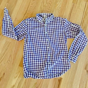J Crew Shirt Mens Medium Slim Fit purple Gingham Plaid Button Down Long Sleeve - Picture 1 of 6