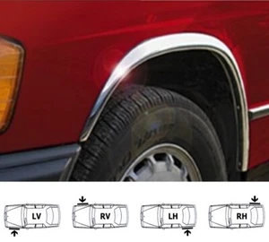 MERCEDES 190 W201 Radlaufleisten 4 Stück CHROM Vorne Hinten Radlaufblenden 82-88 - Bild 1 von 6