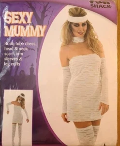 Sexy Mummy Fancy Dress Costume Medium 10-12 Adult Cosplay Halloween New - Picture 1 of 1