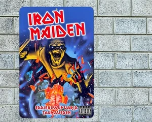 Iron Maiden Sweden Sign Aluminum Metal 8"x12" Garage Man Cave Classic Rock - Picture 1 of 1