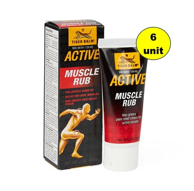 6 X 60g Bálsamo de Tigre Activo Frotamiento Muscular Alivia Dolor Muscular ENVÍO GRATUITO Foto 1 de 3
