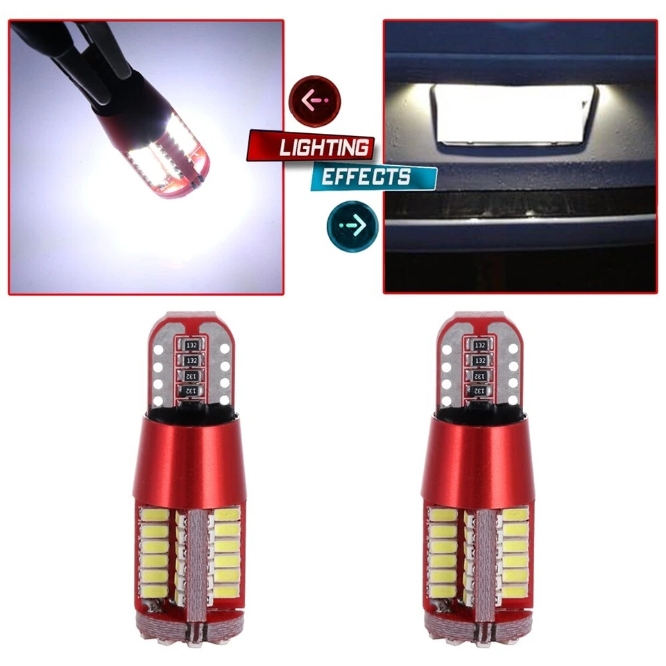 Bombilla LED de reserva de respaldo 2 piezas blanca súper brillante T10/T15 Canbus 57SMD W5W Foto 1 de 4