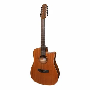 New Martinez 'Natural Series' Mahogany Top 12-String Acoustic-Electric Guitar - Picture 1 of 9