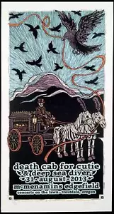 Death Cab for Cutie Poster McMenamins '13 signiert Siebdruck Gary Houston S/N/COA - Bild 1 von 8