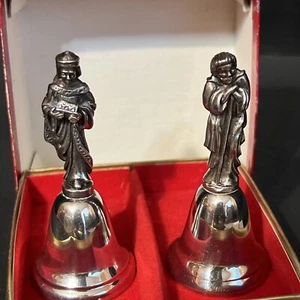 Reed And Barton Nativity Bells Sheperd And Wiseman Set - Picture 1 of 5
