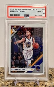 2019-20 Panini Donruss Optic STEPHEN CURRY HOLO PSA 10 GEM MINT #8