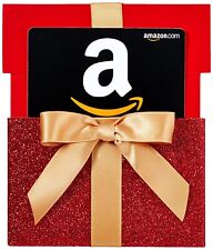 AMAZON GIFT CARD 150 100 50 35 25 RED REVEAL BIRTHDAY HOLIDAY MOM DAD SON BABY