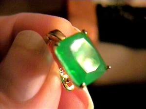 EMERALD 925 Sterling Silver EARRINGS elegant femme classy dinner party - Picture 1 of 6