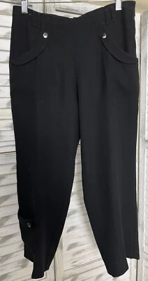 Pantalones capri de golf Jamie Sadock negros con bolsillos talla 2 negros Foto 1 de 4