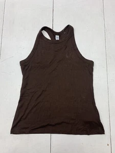 Old Navy Active Womens Brown Ribbed Racer Back Tank Size Medium Petite - Picture 1 of 6