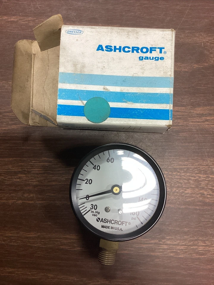 Ashcroft Pressure Gauge 0-160 psi 2 1/2 inch no. 1000 Lower F96 - Image 1 of 4