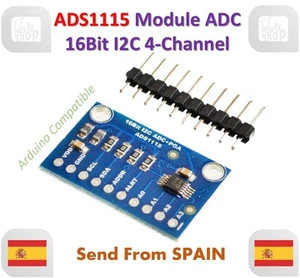 ADS1115 Module ADC Module 16Bit I2C 4-Channel ADS 1115 with Pro Gain Amplifier - Imagen 1 de 7