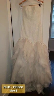 Size 8 Designer Wedding Dress For Sale: Frisco - Blue by Enzoani Frisco  - Image 1 of 4