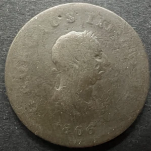 1806 Great Britain 1/2 Half Penny Copper Coin KM# 662 - Picture 1 of 2