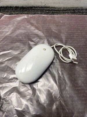 Genuine OEM Apple A1152 USB Wired Mighty Mouse Optical White EMC 2058 FAST SHIP! - Image 1 of 4