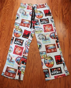 Nick & Nora Pyjama Lounge Hose World Travel Paris London Tokyo Bunt S/M - Bild 1 von 6