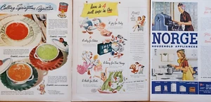 Vintage 1940s War Years WWII Ads Ephemera Junk Journal Scrapbook Framing Art - Picture 1 of 20
