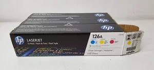 Cartuccia toner ciano e magenta HP 126A nuova sigillata!GIALLO MANCANTE! 2019 - Foto 1 di 4