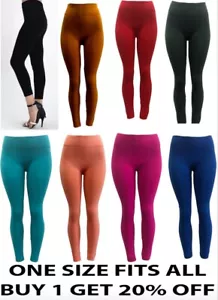 Ultraweiche Damen-Leggings Yogahose Nylon-Spandex-Mischung EINHEITSGRÖSSE USA - Bild 1 von 7