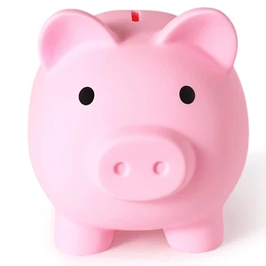 Large Piggy Bank, Unbreakable Plastic Money Bank, Coin Bank for Girls and Boys, - Picture 1 of 12