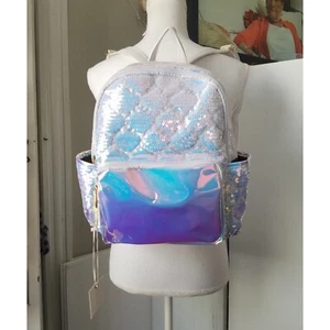 Iridescent Holographic Mirror Sequin Mini Back Pack - Picture 1 of 13