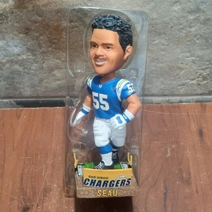 Caricabatterie Junior Seau Bobblehead Legends of the Field giocatore NFL San Diego - Foto 1 di 10
