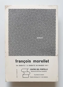 Francois Morellet Centro del Portello Genova 1977 Invito/Ephemera - Imagen 1 de 2