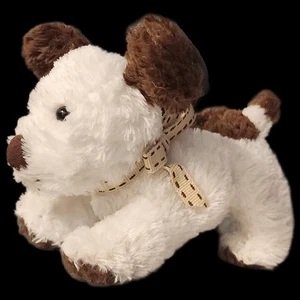 Carters Dog Gone Puppy Plush 6" Brown White Tan Bow Rattle Baby 56619 Spot  - Picture 1 of 11