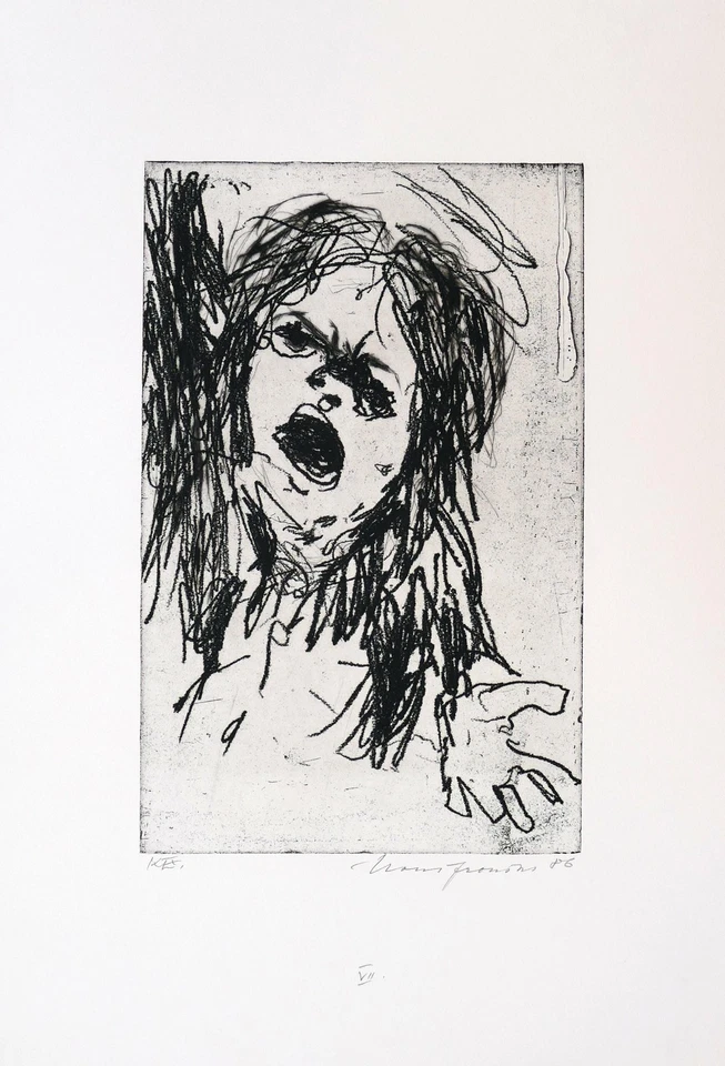 Hans FRONIUS, Mappe Danton VII - Danton angeklagt - Radierung aus 1986 - Bild 1 von 1