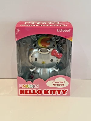 kidrobot Chrome Hello Kitty Unicorn 8" Vinyl Art NYCC 2020 Collectible - Image 1 of 4