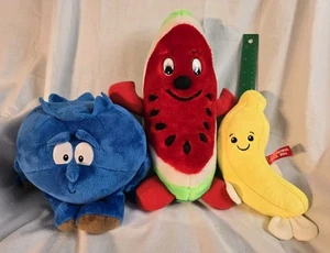 3 Peluche Frutta Sorridente: Superfood Big Blueberry, Anguria e Banana 🍌 Giocattoli da Gioco - Foto 1 di 20