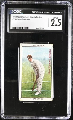 VICTOR TRUMPER 1912 GALLAHER SPORT SERIES #78 CGC 2,5 G+ Foto 1 de 2