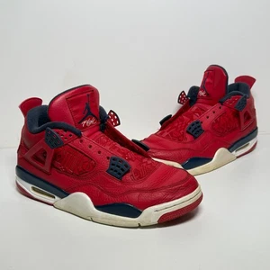 Nike Air Jordan Retro 4 FIBA rosse taglia 8,5 senza lacci - Foto 1 di 13