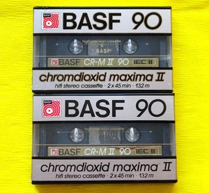 2x BASF dióxido de cromo maxima II 90 - CR-M II 90 cinta de casete 1985-1987 + embalaje original + - Imagen 1 de 4