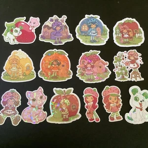 Strawberry Shortcake & Friends holografische Aufkleber - 14er Set - - Bild 1 von 6